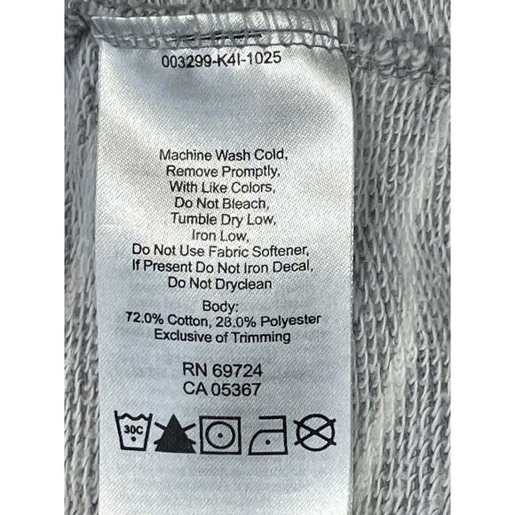 Columbia Hoodie Womens XL Gray Striped Pullover Sweatshirt Cotton Blend -PFG - Picture 8 of 8